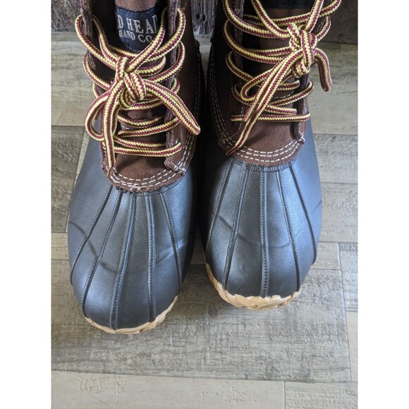 Red Head Duck Boots Mens Size 9 Brown Leather Outdoor Hunting Ankle Lace Up A+ main image 4